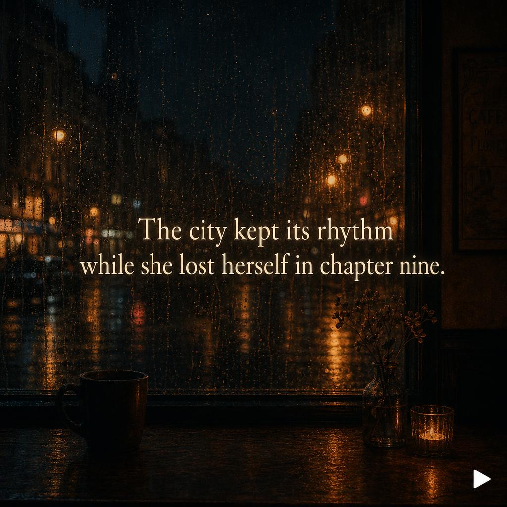 Reading backdrop example: Rain café